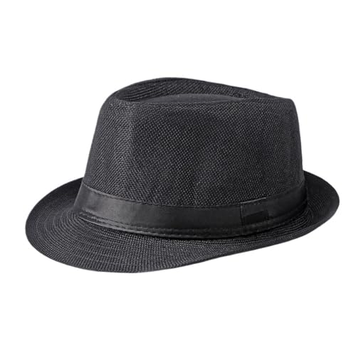 ZNJAMN Zylinder Jazzhut, Strandhut aus Leinen for Damen und Herren FüR Party(Color2) von ZNJAMN