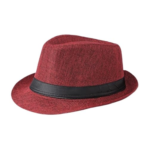 ZNJAMN Zylinder Jazzhut, Strandhut aus Leinen for Damen und Herren FüR Party(Color5) von ZNJAMN