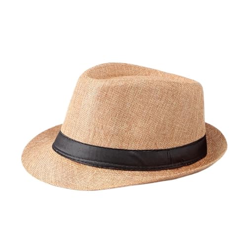 ZNJAMN Zylinder Jazzhut, Strandhut aus Leinen for Damen und Herren FüR Party(Color6) von ZNJAMN