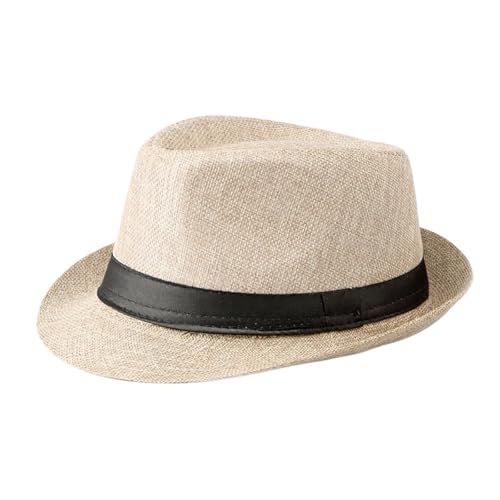 ZNJAMN Zylinder Jazzhut, Strandhut aus Leinen for Damen und Herren FüR Party(Color8) von ZNJAMN