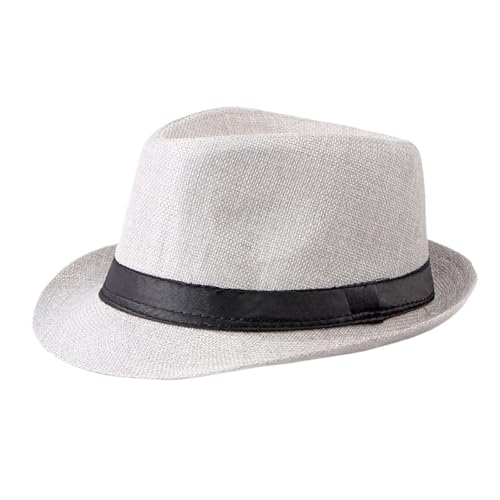 ZNJAMN Zylinder Jazzhut, Strandhut aus Leinen for Damen und Herren FüR Party(Color9) von ZNJAMN