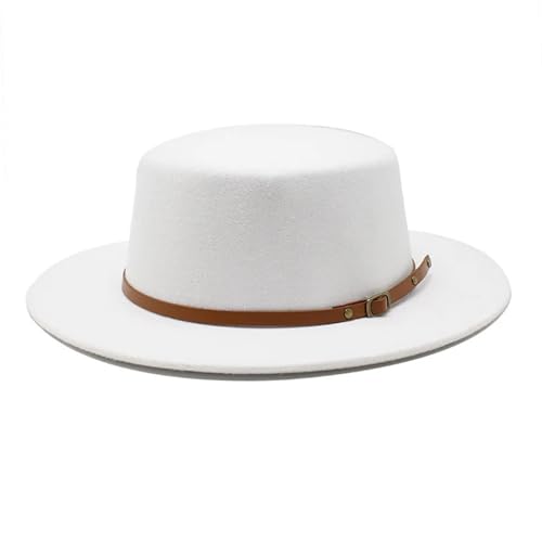 ZNJAMN Zylinder Kleine Größe Fedora Hüte Flat Top Filz Jazz Hut Formale Party Kleid Kappe FüR Party(Color1) von ZNJAMN