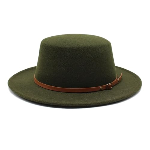 ZNJAMN Zylinder Kleine Größe Fedora Hüte Flat Top Filz Jazz Hut Formale Party Kleid Kappe FüR Party(Color3) von ZNJAMN