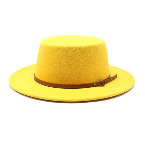 ZNJAMN Zylinder Kleine Größe Fedora Hüte Flat Top Filz Jazz Hut Formale Party Kleid Kappe FüR Party(Color7) von ZNJAMN