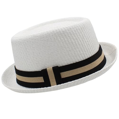 ZNJAMN Zylinder Männer Frauen Klassische Strohhüte Fedora Sonnenhüte Trilby Caps FüR Party(Color1) von ZNJAMN