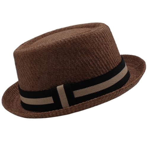 ZNJAMN Zylinder Männer Frauen Klassische Strohhüte Fedora Sonnenhüte Trilby Caps FüR Party(Color4) von ZNJAMN