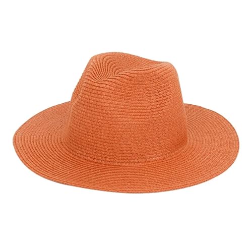 ZNJAMN Zylinder Outdoor Sonnenschutz Frauen Strand Cowboy Hut Frühling Sommer Schatten Einfarbig Männer Stroh FüR Party(Color11) von ZNJAMN