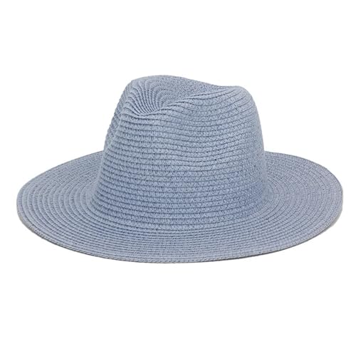 ZNJAMN Zylinder Outdoor Sonnenschutz Frauen Strand Cowboy Hut Frühling Sommer Schatten Einfarbig Männer Stroh FüR Party(Color8) von ZNJAMN