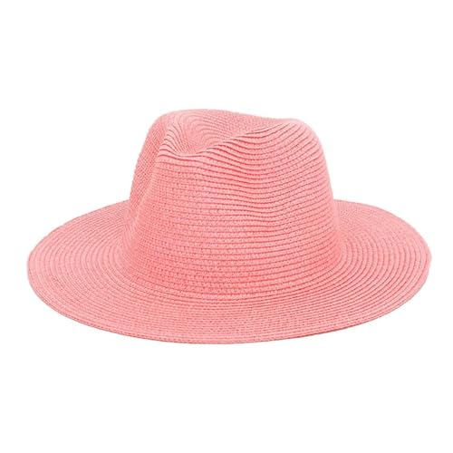 ZNJAMN Zylinder Outdoor Sonnenschutz Frauen Strand Cowboy Hut Frühling Sommer Schatten Einfarbig Männer Stroh FüR Party(Color9) von ZNJAMN