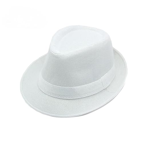ZNJAMN Zylinder Outdoor Sonnenschutz Hut Strand Zylinder Weibliche Casual Retro Jazz Leinen FüR Party(Color2) von ZNJAMN