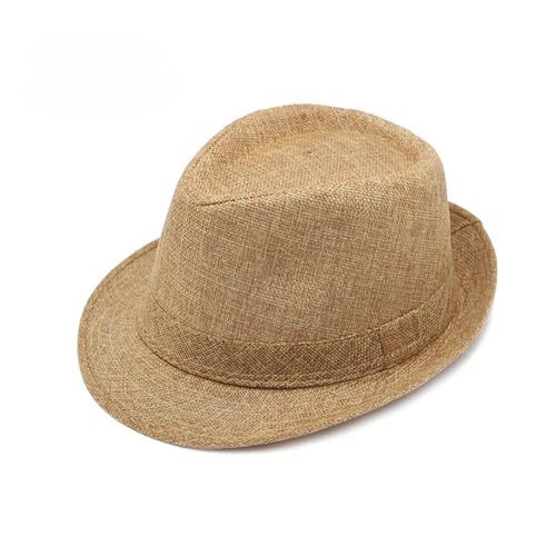 ZNJAMN Zylinder Outdoor Sonnenschutz Hut Strand Zylinder Weibliche Casual Retro Jazz Leinen FüR Party(Color5) von ZNJAMN