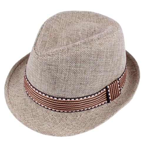 ZNJAMN Zylinder Solide Hut Erwachsene Jazz Stroh Kappe Einfache Fedoras Hüte FüR Party(Color3) von ZNJAMN