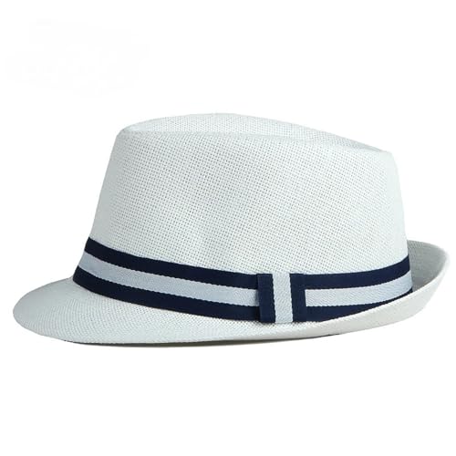 ZNJAMN Zylinder Sommer Herren Jazz Hut Retro Strand Casual Stroh gewebt kleiner Zylinder FüR Party(Color1) von ZNJAMN