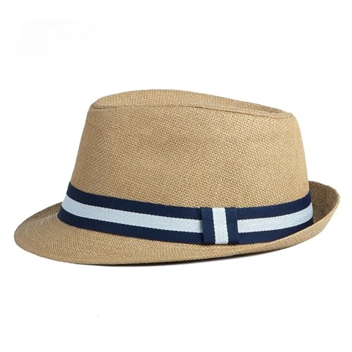 ZNJAMN Zylinder Sommer Herren Jazz Hut Retro Strand Casual Stroh gewebt kleiner Zylinder FüR Party(Color2) von ZNJAMN