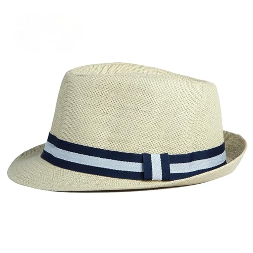 ZNJAMN Zylinder Sommer Herren Jazz Hut Retro Strand Casual Stroh gewebt kleiner Zylinder FüR Party(Color3) von ZNJAMN