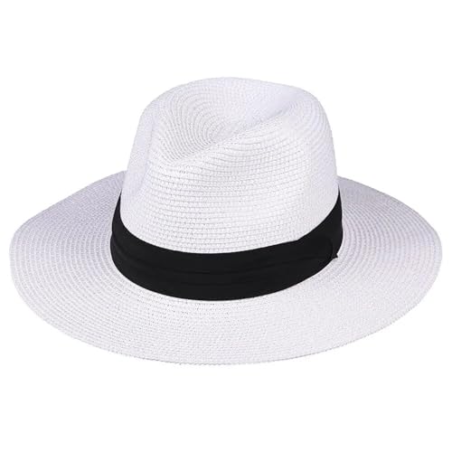 ZNJAMN Zylinder Sommer-Sonnenhut, Unisex-Outdoor-Strandhut, Strohhut, Flachhut FüR Party(Color1) von ZNJAMN