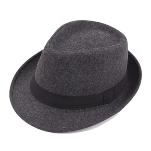 ZNJAMN Zylinder Unisex Filz Jazz Hüte Männer Eimer Hut Wolle Fedoras Herbst Winter Herren Caps FüR Party(Color4) von ZNJAMN