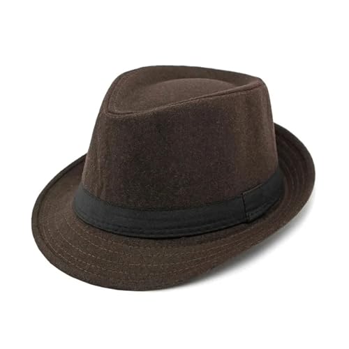 ZNJAMN Zylinder Unisex Filz Jazz Hüte Männer Eimer Hut Wolle Fedoras Herbst Winter Herren Caps FüR Party(Color6) von ZNJAMN