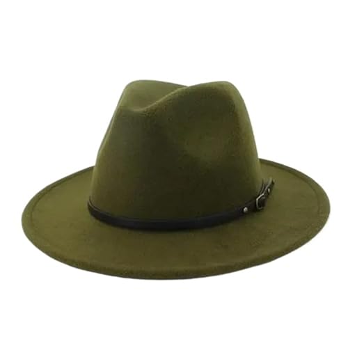 ZNJAMN Zylinder Vintage Breite Krempe Hut Filz Jazz Cap Reise Hüte Frau Geschenke FüR Party(Color1) von ZNJAMN