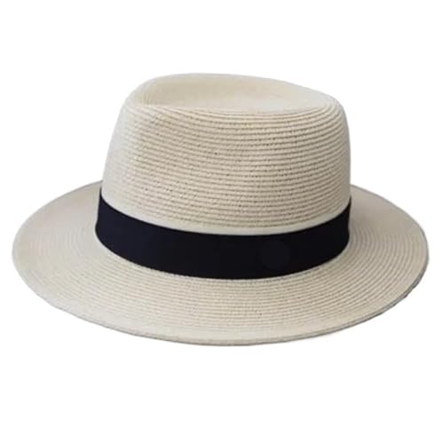 ZNJAMN Zylinder Weich geformter Strohhut for den Sommer, Damen/Herren, breite Krempe, Strand-Sonnenkappe FüR Party(Color2) von ZNJAMN