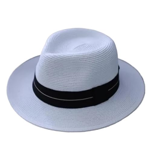 ZNJAMN Zylinder Weich geformter Strohhut for den Sommer, Damen/Herren, breite Krempe, Strand-Sonnenkappe FüR Party(Color4) von ZNJAMN
