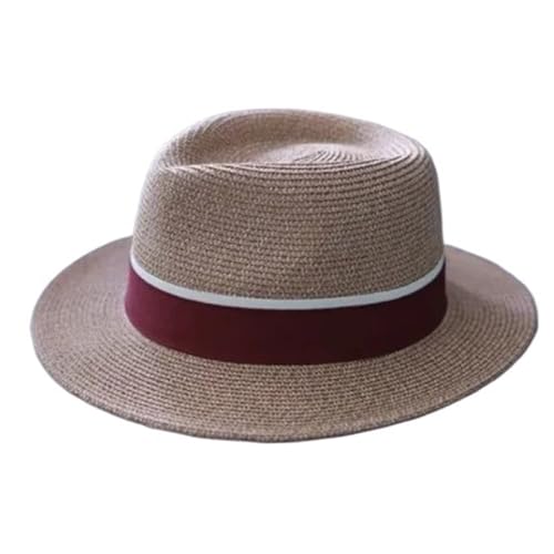 ZNJAMN Zylinder Weich geformter Strohhut for den Sommer, Damen/Herren, breite Krempe, Strand-Sonnenkappe FüR Party(Color5) von ZNJAMN