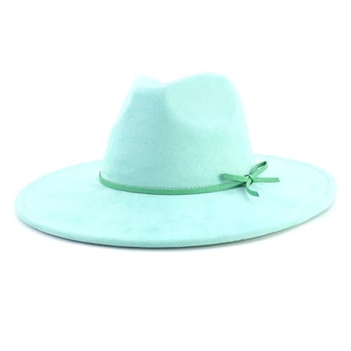 ZNJAMN Zylinder Wildleder-Fedora-Hut mit breiter Krempe for Männer und Frauen FüR Party(Color7) von ZNJAMN