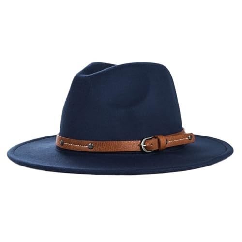 ZNJAMN Zylinder Woll-Fedora-Hut for Damen und Herren, for den Winter Herbst, Kirchenhüte FüR Party(Color3) von ZNJAMN