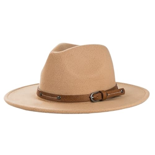 ZNJAMN Zylinder Woll-Fedora-Hut for Damen und Herren, for den Winter Herbst, Kirchenhüte FüR Party(Color5) von ZNJAMN