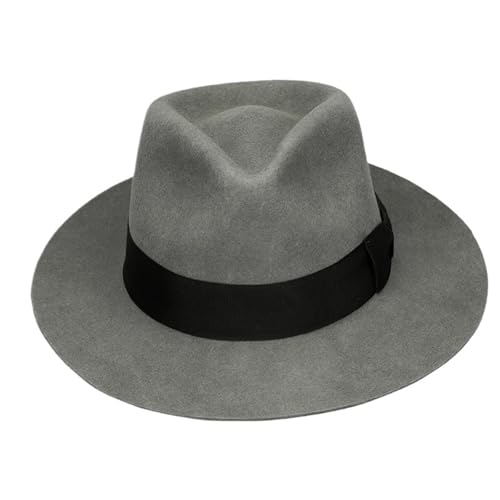 ZNJAMN Zylinder Wollfilzhut Herren Fedora Krempe Satingefütterte Kappe FüR Party(Color4) von ZNJAMN