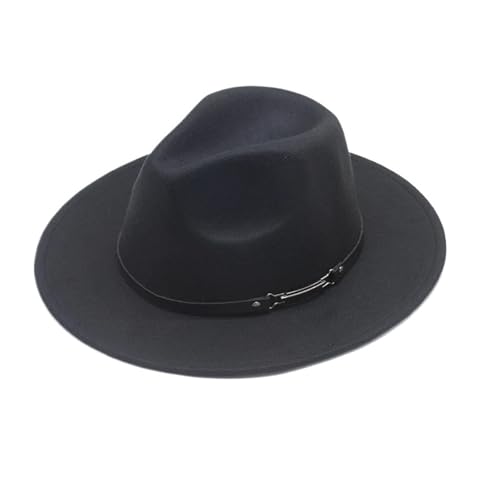Zylinder Fedora-Hut for Herren, universeller, einfarbiger for und Damen, breite Krempe, Jazzhut FüR Party(Color2) von ZNJAMN