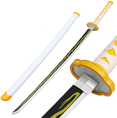 ZNLVZSH Demon Klinge Holz Samurai Schwert, Anime Cosplay Ninja Sword Requisiten, für Fans Weihnachten oder Geburtstag Anime Liebhaber Dekorative Spielzeug, 41 Zoll, Agatsuma Zenitsu ZNLVZSH Demon Klinge Holz Samurai Schwert, Anime Cosplay Ninja Sword Requisiten, für Fans Weihnachten oder Geburtstag Anime Liebhaber Dekorative Spielzeug, 41 Zoll, Agatsuma Zenitsu von ZNLVZSH