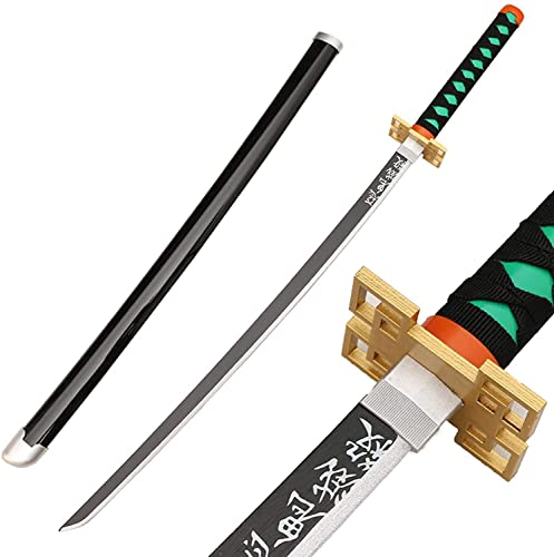 ZNLVZSH Demon Klinge Holz Samurai Schwert, Anime Cosplay Ninja Sword Requisiten, für Slayer Fans Weihnachten oder Geburtstag Anime Liebhaber Dekorative Spielzeug, 41 Zoll, Tokitou Muichirou ZNLVZSH Demon Klinge Holz Samurai Schwert, Anime Cosplay Ninja Sword Requisiten, für Slayer Fans Weihnachten oder Geburtstag Anime Liebhaber Dekorative Spielzeug, 41 Zoll, Tokitou Muichirou von ZNLVZSH