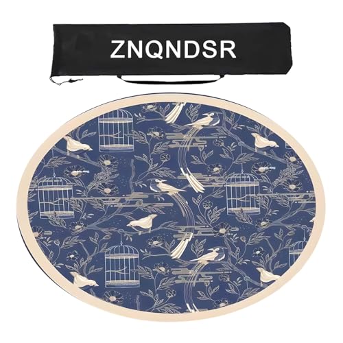 ZNQNDSR Blaue Mahjong-Matte, Mahjong-Tischmatte Mit Aufbewahrungstasche, Anti-Rutsch-Matte Für Poker, Kartenspiele, Brettspiele(85cm/33in) von ZNQNDSR