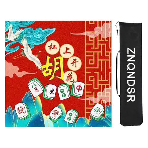ZNQNDSR Chinesische Mahjong-Tischmatte Für Mahjon Poker, Mahjong-Tischunterlage Mit Aufbewahrungstasche, Quadratische Große Mahjong-Matte(80cm/31in) von ZNQNDSR