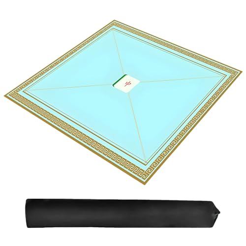 ZNQNDSR Chinesische Mahjong-Tischmatte Mit Aufbewahrungstasche, Spielmatte Für Poker-Kartenspiele(Blue,80cm/31in) von ZNQNDSR