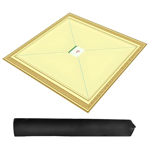 ZNQNDSR Chinesische Mahjong-Tischmatte Mit Aufbewahrungstasche, Spielmatte Für Poker-Kartenspiele(Yellow,100cm/39in) von ZNQNDSR