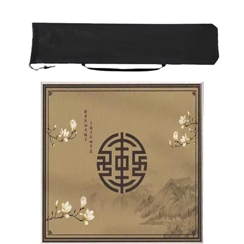 ZNQNDSR Faltbare geräuschreduzierende Mahjong-Matte, Mahjong/Poker/Domino/Kartenspielmatte, aufrollbare Gaming-Matte mit Tragetasche(Style 2,85x85cm) von ZNQNDSR