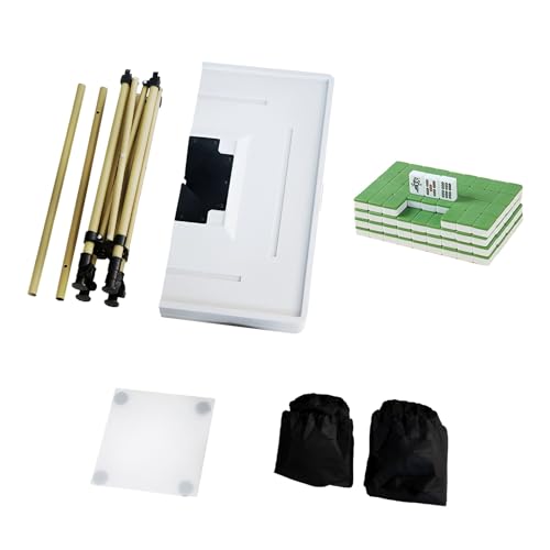 ZNQNDSR Faltbarer Tragbarer Mahjong-Tisch Für Den Außenbereich, Kleiner Spieltisch Mit Fliesen Für Den Außenbereich, Für Campingplätze, Hauspartys Und Picknicks(Green) von ZNQNDSR