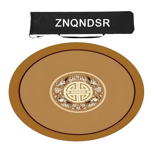 ZNQNDSR Mahjong-Matte Mit Aufbewahrungstasche, Mahjong-Matching-Spiel Für Mahjong Pai Jiu Poker, Verdicktes Mahjong-Pad(Brown,85cm/33in) von ZNQNDSR