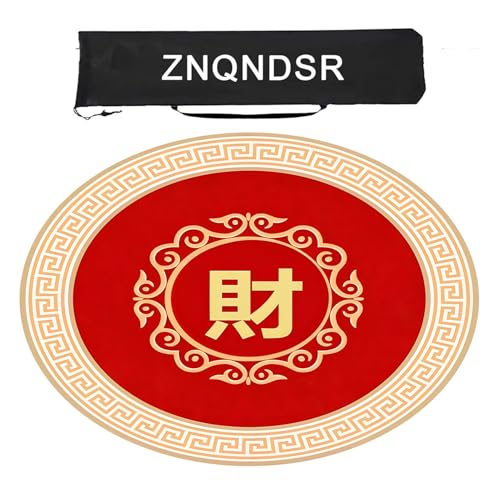 ZNQNDSR Mahjong-Matte Mit Aufbewahrungstasche, Mahjong-Matching-Spiel Für Mahjong Pai Jiu Poker, Verdicktes Mahjong-Pad(Red,90cm/35in) von ZNQNDSR