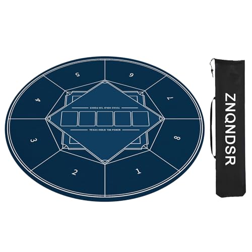 ZNQNDSR Mahjong-Matte Mit Aufbewahrungstasche, rutschfeste Mahjong-Tischmatte Mit Geräuschreduzierung, Mahjong-Spielmatte Für Mahjon Poker(Blue,80cm/31in) von ZNQNDSR