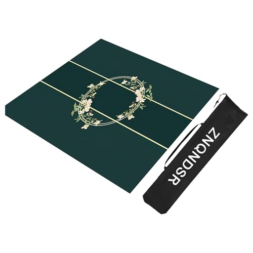ZNQNDSR Mahjong-Spielmatte Mit Aufbewahrungstasche, Verdicktes Mahjong-Pad Für Mahjon Poker, Quadratische Mahjong-Tischmatte(Deep Green,80cm/31in) von ZNQNDSR