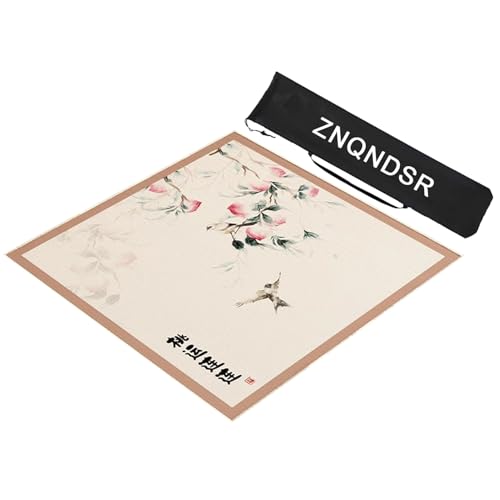 ZNQNDSR Mahjong-Tischmatte Für Mahjong Pai Jiu Poker, rutschfeste Tischunterlage Zur Geräuschreduzierung, Mahjong-Spielmatte Mit Aufbewahrungstasche(Beige,85cm/33in) von ZNQNDSR