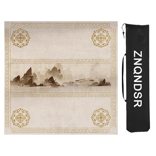 ZNQNDSR Mahjong-Tischmatte Mit Aufbewahrungstasche, Mahjong-Spielmatte Für Mahjon Poker, rutschfeste Quadratische Mahjong-Tischunterlage(80cm/31in) von ZNQNDSR