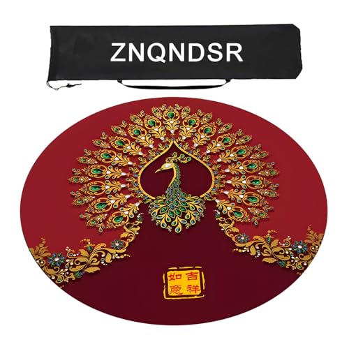 ZNQNDSR Mahjong-Tischmatte Mit Aufbewahrungstasche, rutschfeste Tischmatte Zur Geräuschreduzierung, Mahjong-Matte Für Mahjon Poker(Red,80cm/31in) von ZNQNDSR