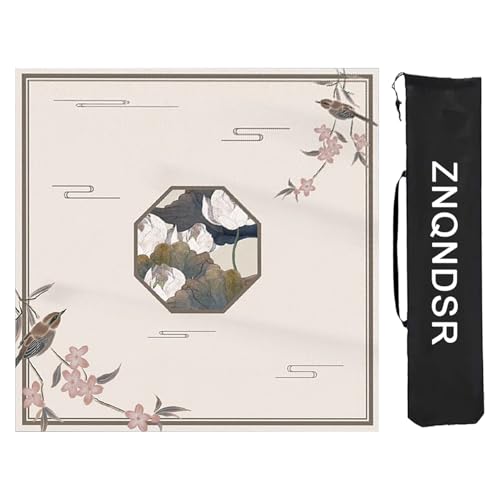 ZNQNDSR Mahjong-Tischunterlage Mit Aufbewahrungstasche, Mahjong-Tischmatte Für Mahjon-Poker, Verdickte Mahjong-Unterlage(100cm/39in) von ZNQNDSR