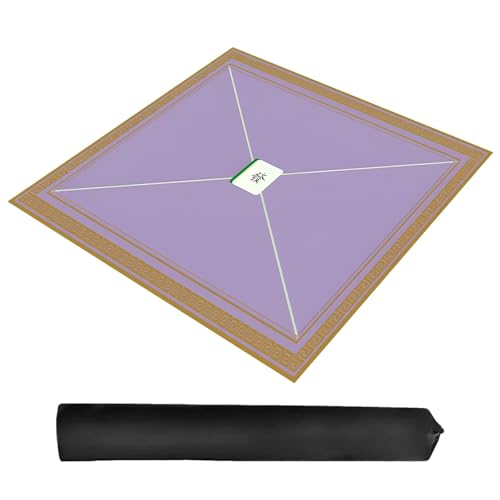 ZNQNDSR Quadratische Mahjong-Matte Mit Aufbewahrungstasche, Verdickte Tischunterlage Für Poker-Kartenspiele(Purple,100cm/39in) von ZNQNDSR