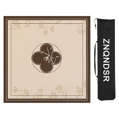 ZNQNDSR Quadratische Mahjong-Tischmatte Mit Aufbewahrungstasche, rutschfeste Mahjong-Matte Für Mahjong Pai Jiu Poker, Verdickte Mahjong-Unterlage(90cm/35in) von ZNQNDSR