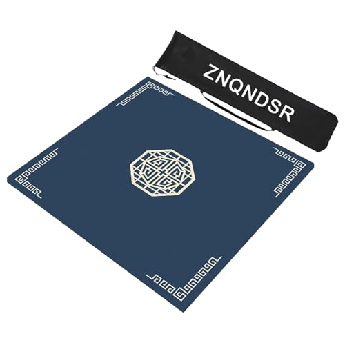 ZNQNDSR Quadratische Mahjong-Tischunterlage, Passendes Mahjong-Spiel Mit Aufbewahrungstasche, rutschfeste Mahjong-Matte Für Mahjon Poker(Gray,85cm/33in) von ZNQNDSR